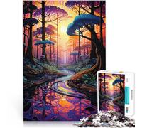 1000 Pieces for Adults Gifts Trippy Forest Made of wood for 14+ Antistress Vacation at home Killing time Family Fun Gift。size:50x75cm/19.68x29.52inch