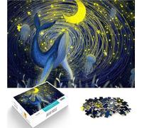 1000 Pieces for Adults Gifts Under the Sea Moon Made of cardboard,Suitable for people aged 14 and above Interesting stress reduction gifts for friends and family。size:38x52cm/14.96x20.47inch