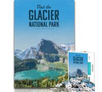1000 Pieces for Adults Glacier National Park 1000 Piece Jigsaw Puzzles for Adults Gifts,Toys Educational Games Stress Relieving Wall Decoration 75x50cm