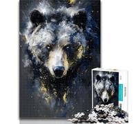 1000 Pieces for Adults Golden Brown Bear 1000 Piece Jigsaw Puzzles for Adults Gifts,is Ideal As Gifts for The Whole Family for And Age 14 50x75cm