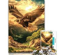 1000 Pieces for Adults Golden Eagle Jigsaw Puzzles for Adults 1000 Pieces,for Is Ideal As A Gift for The Whole Family for And 14 Years Old 50x75cm