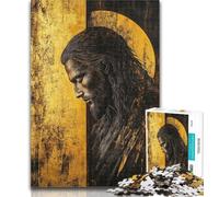 1000 Pieces for Adults Golden Jesus Jigsaws Puzzles 1000 Pieces for Teenagers Gifts,Unique Birthday And Gifts for Age 14+ 50x75cm