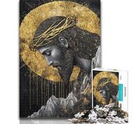 1000 Pieces for Adults Golden Jesus Puzzles for Adults And Teenagers,Family Entertainment Toys Is Ideal As A Gift for The Whole Family 50x75cm