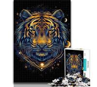 1000 Pieces for Adults Golden Tiger Puzzles for Adults And Teenagers,Toys Educational Games Stress Relieving Wishlist with Santa Claus 50x75cm