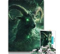 1000 Pieces for Adults Green Goat Jigsaw Puzzles for Adults 1000 Piece,is Ideal As Gifts for The Whole Family for And Age 14 26x38cm