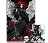 1000 Pieces for Adults Grim Reaper Girl 1000 Piece Jigsaw Puzzles for Teenagers Gifts,Decompressing Intellectual Educational Toy Secret Santa Gifts (26x38cm)