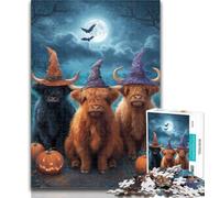 1000 Pieces for Adults Halloween Animals Jigsaw Puzzles for Adults 1000 Pieces,for Is Ideal As A Gift for The Whole Family for And 14 Years Old 26x38cm