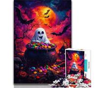 1000 Pieces for Adults Halloween Soul Jigsaw Puzzles for Teenagers 1000 Pieces,Toy Intellectual Game Artists Collection, Fine Art (26x38cm)