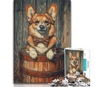 1000 Pieces for Adults Happy Corgi Jigsaw Puzzles for Adults 1000 Piece,is Ideal As Gifts for The Whole Family for And Age 14 (50x75cm)