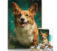 1000 Pieces for Adults Happy Corgi Jigsaw Puzzles for Teenagers 1000,Learning Educational Toy for Is Ideal As A Gift for The Whole Family 75x50cm