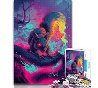 1000 Pieces for Adults Hell Squirrel Adult Jigsaw Puzzles 1000 Pieces,Educational Game for Birthday, Chrismas for And 14 Years Old 50x75cm
