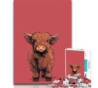 1000 Pieces for Adults Highland Cow Puzzles for Adults And Teenagers,Family Entertainment Toys Is Ideal As A Gift for The Whole Family 50x75cm