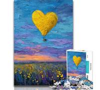 1000 Pieces for Adults Hot Air Balloon Oil Painting Jigsaw Puzzles for Adults 1000 Pieces,Artistic Wall Decor & Birthday Gift Idea for Friends, Home Office 26x38cm