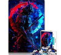 1000 Pieces for Adults Japanese Neon Ninja Jigsaws 1000 Pieces for Teenagers,Toys Educational Games Stress Relieving Artists Collection, Fine Art (26x38cm)