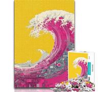 1000 Pieces for Adults Japanese Waves Jigsaws Puzzles 1000 Pieces for Adults Gifts,Birthday Present, Gifts for And Age 14 (38x26cm)