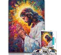1000 Pieces for Adults Jesus Oil Painting 1000 Piece Jigsaw Puzzles for Adults Gifts,Artists Collection, Fine Art for Age 14 Years Up 26x38cm