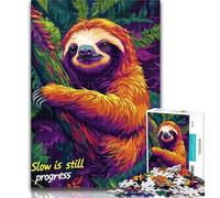 1000 Pieces for Adults Jungle Sloth 1000 Piece Jigsaw Puzzles for Teenagers Gifts,Decompressing Intellectual Educational Toy Secret Santa Gifts 50x75cm