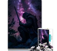 1000 Pieces for Adults Knight Under The Stars Jigsaws 1000 Pieces for Adults,Educational Game for Birthday, Chrismas for And 14 Years Old (50x75cm)