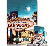 1000 Pieces for Adults Las Vegas Jigsaws 1000 Pieces for Teenagers,Stress Reliever Staycation Kill Time Funny Gift 75x50cm