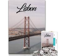 1000 Pieces for Adults Lisbon Portugal Puzzles for Adults And Teenagers,Stress Reliever Difficult Challenge Unique Home Decor And Gifts 75x50cm