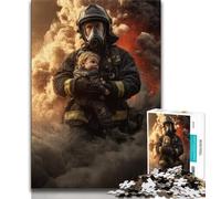 1000 Pieces for Adults Little Girl And Firefighter Jigsaw Puzzles for Adults 1000 Piece,Toys Educational Games Stress Relieving Enhance Love between Couples (38x26cm)