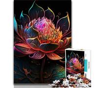 1000 Pieces for Adults Lotus Flower New Art 1000 Piece Jigsaw Puzzles for Adults Gifts,Toys Educational Games Stress Relieving Wall Decoration (50x75cm)