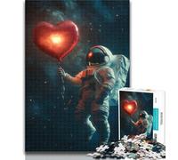 1000 Pieces for Adults Loving Astronaut Jigsaw Puzzle 1000 Pieces for Adults,Train Your Brain And Hands Birthday Present, Gifts 26x38cm