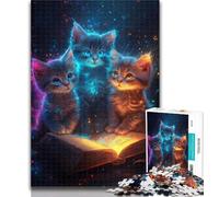 1000 Pieces for Adults Magic Kitten Jigsaw Puzzles for Teenagers 1000 Piece,Toys Educational Games Stress Relieving Great Gifts And Toys 50x75cm