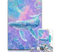 1000 Pieces for Adults Majestic Spiritual Whale Jigsaw Puzzles for Adults 1000 Pieces,for Is Ideal As A Gift for The Whole Family for And 14 Years Old 50x75cm