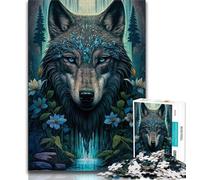 1000 Pieces for Adults Mandala Wolf in Jungle Puzzles for Adults And Teenagers,Stress Reliever Difficult Challenge Unique Home Decor And Gifts (50x75cm)