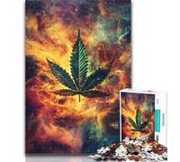 1000 Pieces for Adults Marijuana Leaves Jigsaw Puzzles for Adults 1000 Piece,is Ideal As Gifts for The Whole Family for And Age 14 26x38cm