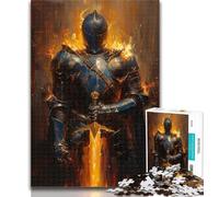 1000 Pieces for Adults Medieval Majestic Knight Jigsaws Puzzles 1000 Pieces for Teenagers Gifts,Vibrant And Unique Design Relaxing & Challenging Puzzle Experience 50x75cm