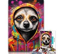 1000 Pieces for Adults Meerkat Graffiti Jigsaw Puzzles for Teenagers 1000,Educational Toys Is Ideal As A Gift for The Whole Family 75x50cm