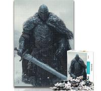 1000 Pieces for Adults Mighty Medieval Knight Jigsaw Puzzles for Adults 1000 Pieces,Diy Modern Wall Art Unique Gift Home Decor 26x38cm