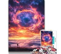 1000 Pieces for Adults Milky Way Universe Landscape Jigsaw Puzzle 1000 Pieces for Adults,Challenging Game Toys for Is Ideal As A Gift for The Whole Family 26x38cm