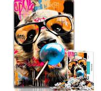 1000 Pieces for Adults Mona Lisa Graffiti 1000 Piece Jigsaw Puzzles for Teenagers,with Matching Poster And Trivia Sheet for Age 14 Years Up 50x75cm