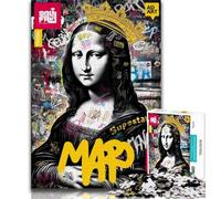 1000 Pieces for Adults Mona Lisa Is Funny Jigsaw Puzzles for Teenagers 1000,Learning Educational Toy for Is Ideal As A Gift for The Whole Family 75x50cm