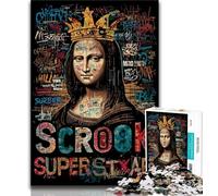 1000 Pieces for Adults Mona Lisa Is Funny Jigsaw Puzzles for Teenagers 1000,Learning Educational Toy for Is Ideal As A Gift for The Whole Family 75x50cm