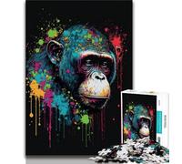 1000 Pieces for Adults Monkey Paint Jigsaw Puzzles for Adults 1000 Piece,is Ideal As Gifts for The Whole Family for And Age 14 (26x38cm)