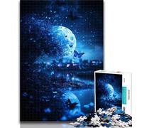 1000 Pieces for Adults Moon Butterfly Jigsaw Puzzles for Adults 1000,Challenging Game Toys for Is Ideal As A Gift for The Whole Family 26x38cm