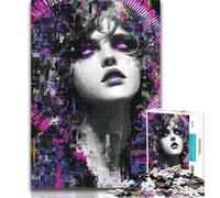 1000 Pieces for Adults Mysterious Anime Girl Jigsaws Puzzles 1000 Pieces for Teenagers Gifts,Unique Birthday And Gifts for Age 14+ 50x75cm