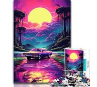 1000 Pieces for Adults Neon Car in Nature 1000 Pieces Jigsaw Puzzles For Teens And Adults,is Ideal As Gifts for The Whole Family for And Age 14 26x38cm