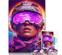 1000 Pieces for Adults Neon Warriors Puzzles for Adults And Teenagers,Toys Educational Games Stress Relieving Wishlist with Santa Claus 26x38cm