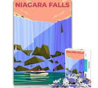 1000 Pieces for Adults Niagara Falls 1000 Piece Jigsaw Puzzles for Adults Gifts,Toys Educational Games Stress Relieving Wall Decoration 75x50cm