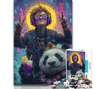 1000 Pieces for Adults Panda Art 1000 Piece Jigsaw Puzzle for Adults Teens,Educational Games Home Decoration Artists Collection, Fine Art 26x38cm