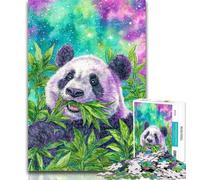 1000 Pieces for Adults Panda in Bamboo Forest Jigsaw Puzzles for Adults 1000 Pieces,Artistic Wall Decor & Birthday Gift Idea for Friends, Home Office 50x75cm