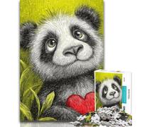 1000 Pieces for Adults Panda on The Grassland Jigsaw Puzzles for Adults 1000 Piece,Toys Educational Games Stress Relieving Unique Home Decor And Gifts 50x75cm