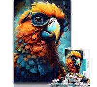 1000 Pieces for Adults Parrot with Glasses Puzzles for Adults And Teenagers,for Is Ideal As A Gift for The Whole Family for And 14 Years Old 26x38cm