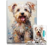 1000 Pieces for Adults Playful Dog 1000 Piece Jigsaw Puzzle for Adults Teens,Vibrant And Unique Design Relaxing & Challenging Puzzle Experience 26x38cm