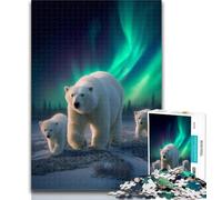 1000 Pieces for Adults Polar Bears Jigsaw Puzzles for Adults 1000 Pieces,Challenging Game for The Whole for Women, Gifts for Men 50x75cm